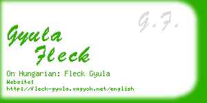 gyula fleck business card